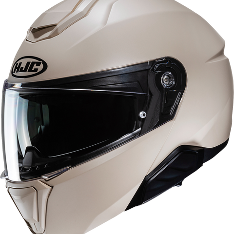 HJC i91 Modular Helmet Solid Semi-Flat Sand Beige 3XL – Lightweight, Aerodynamic, Bluetooth Compatible