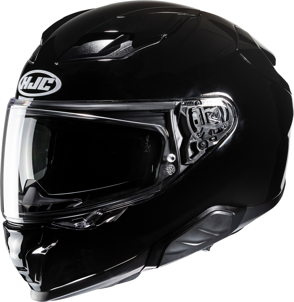 HJC F71 Helmet Solid Black Large with Integrated Bluetooth and Sunshield