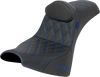 Saddlemen Pro Series SDC Performance Seat with Backrest for FXBB/FXST 2018-2025 - Blue Stitch, Gripper, and Lumbar Support