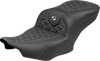 SADDLEMEN Roadsofa™ Seat for FLH/FLT '23-'25 with Silver Stitch - Part #823-07-21005