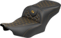 SADDLEMEN Roadsofa™ Seat with Gold Stitch for FLH/FLT '23-'25 – Model 823-07-21007