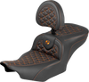SADDLEMEN Roadsofa™ Seat with Backrest for FLH/FLT '23-'25 by SADDLEMEN, Part #823-07-210B3