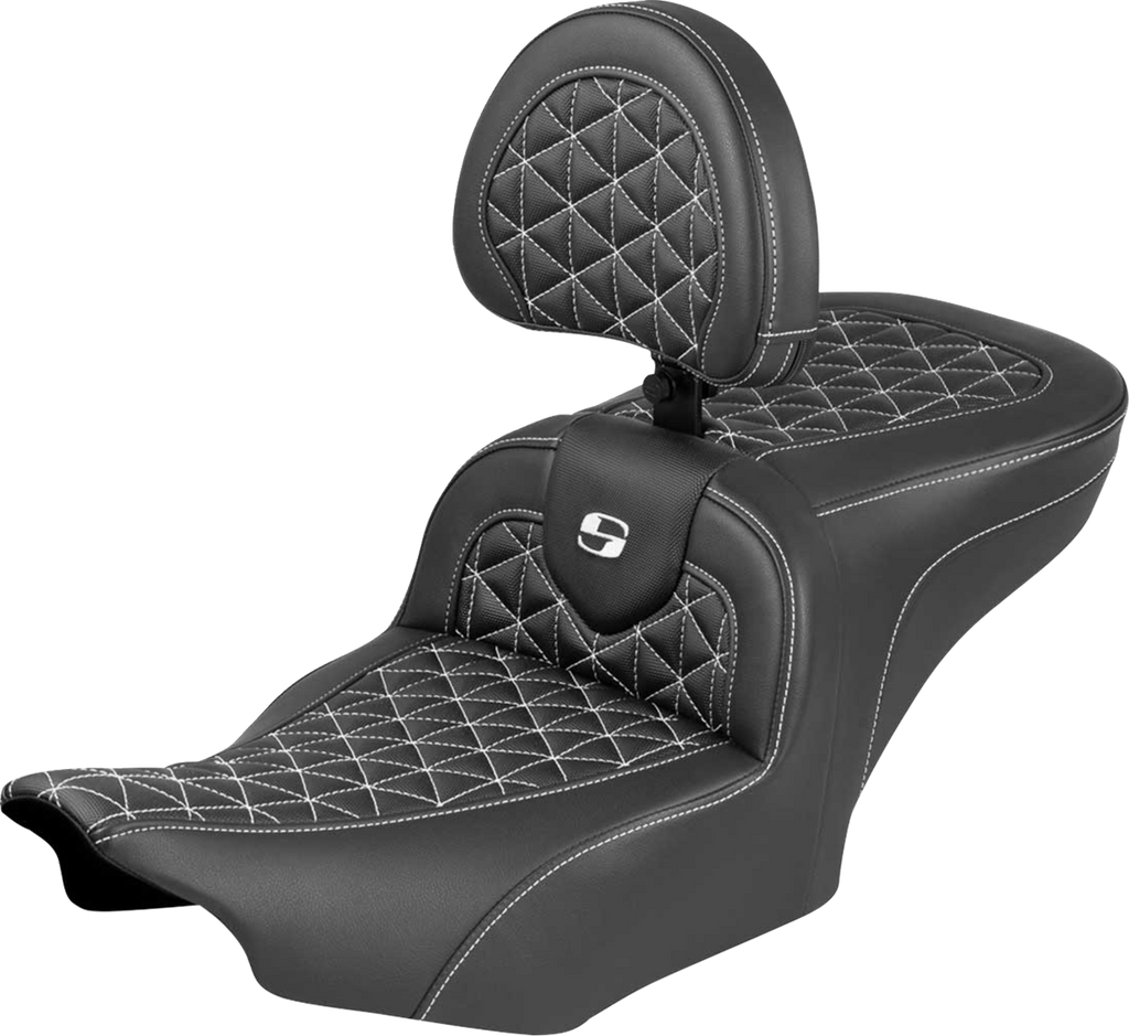 SADDLEMEN Roadsofa™ Seat with Backrest for FLH/FLT '23-'25 by SADDLEMEN (Part #823-07-210B6)