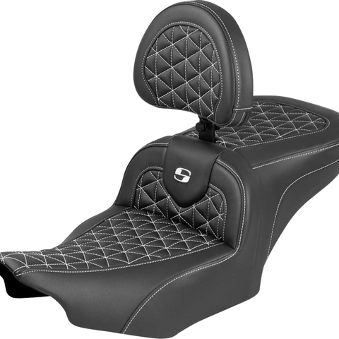 SADDLEMEN Roadsofa™ Seat with Backrest for FLH/FLT '23-'25 by SADDLEMEN (Part #823-07-210B6)