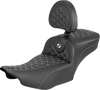 SADDLEMEN Roadsofa™ Extended Reach Seat with Backrest for FLH/FLT 2023-2025 by SADDLEMEN (Part #823-07-211B6)