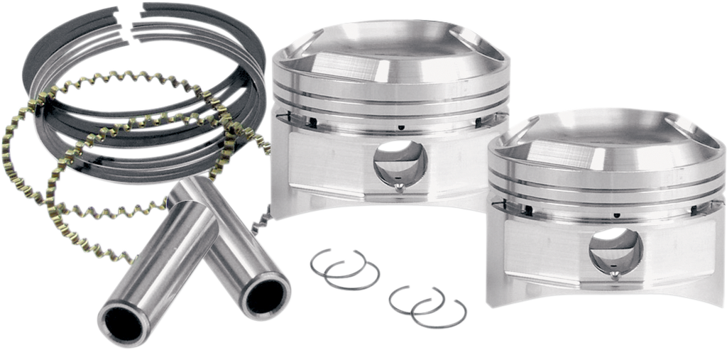 S&S Cycle 92-1061 Piston Kit for 88/93/96 Super Stock Heads, Oversize Replacement