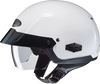 HJC IS-Cruiser Helmet - Solid White - Medium, Advanced Polycarbonate Shell with Integrated Sun Visor