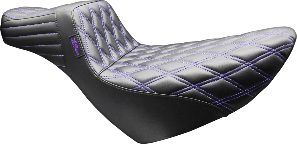 LE PERA Tailwhip Daddy Long Legs Seat - Double Diamond Purple Stitch for FL/FX 2018-2026 LYR-580DLDD-P01