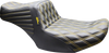 LE PERA Tailwhip Seat - Double Diamond Gold Stitch for FLH/FLT 2023-2026 | Part LV-587DD-GD02