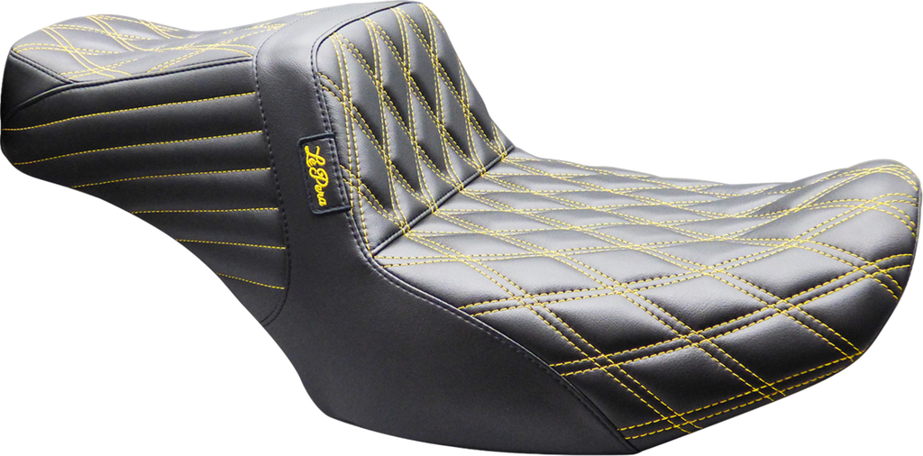 LE PERA Tailwhip Seat - Double Diamond Gold Stitch for FLH/FLT 2023-2026 | Part LV-587DD-GD02