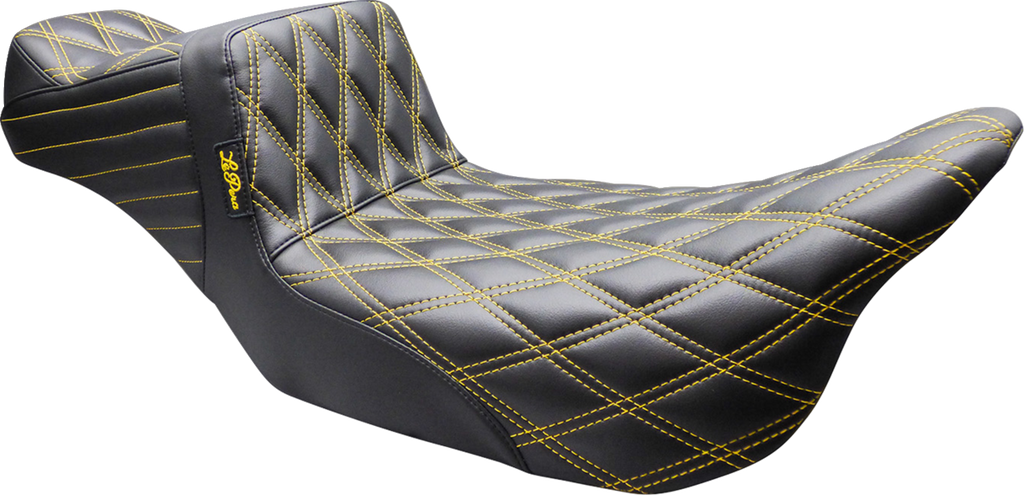 LE PERA Tailwhip Daddy Long Legs Seat - Double Diamond Gold Stitch for FL 2008-2024 LK-587DLDD-GD02