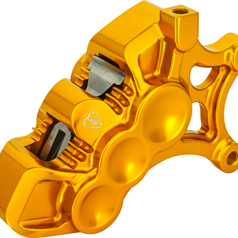 Arlen Ness Monoblock Axial Brake Caliper, Right-Hand, Gold, Part Number 320-112