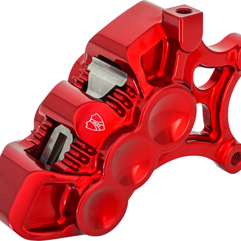 Arlen Ness 320-113 Monoblock Axial Brake Caliper, Right-Hand, Red
