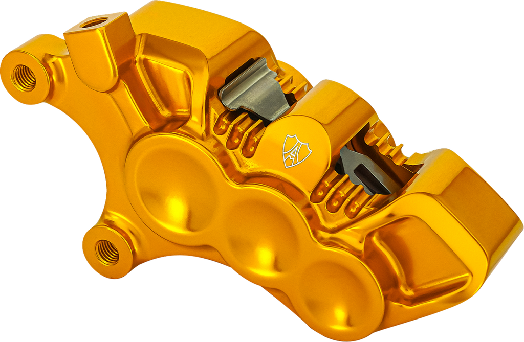 Arlen Ness 320-115 Monoblock Axial Brake Caliper, Left, Gold