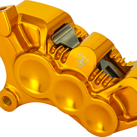 Arlen Ness 320-115 Monoblock Axial Brake Caliper, Left, Gold
