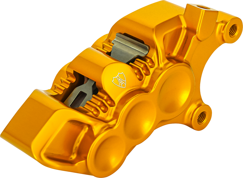 Arlen Ness 320-118 Monoblock Axial Brake Caliper, Right-Side Gold