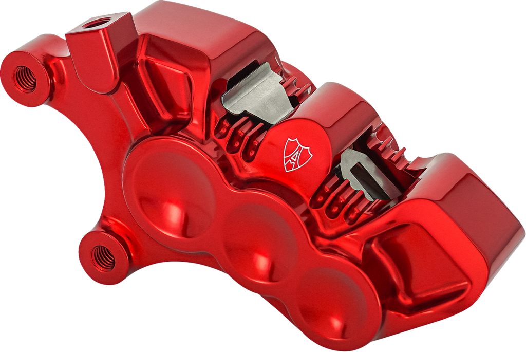 Arlen Ness Monoblock Axial Brake Caliper, Left-Side Red, Part Number 320-116