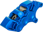Arlen Ness Monoblock Axial Six-Piston Brake Caliper, Right Side, Blue, Part 320-117