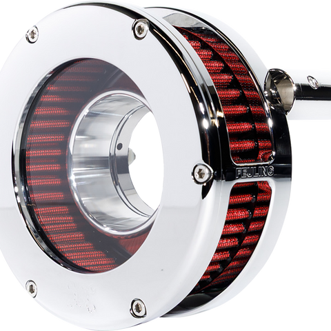 FEULING PARTS BA Slim Air Cleaner Kit - Chrome/Clear for '93-'99 EVO Big Twin 5468-S
