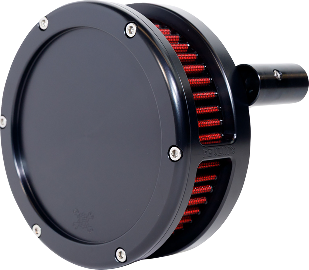 FEULING PARTS BA Slim Air Cleaner Kit for Twin Cam Engines - Black with Red Filter, Part Number 5443-S