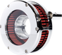 FEULING PARTS BA Slim Air Cleaner Kit - Chrome/Clear with Red Filter for Twin Cam 5448-S