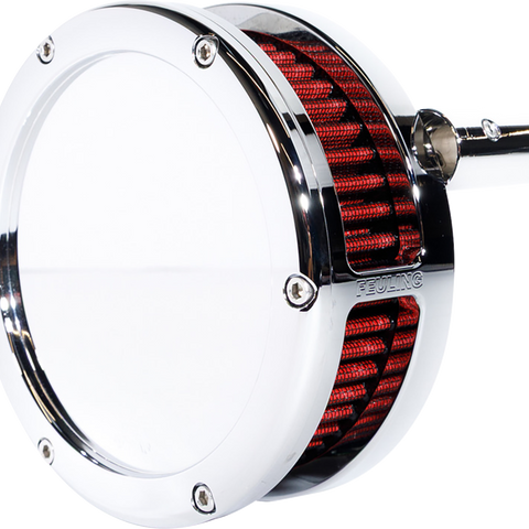 FEULING PARTS BA Slim Air Cleaner Kit - Chrome with Red Filter for '93-'99 EVO Big Twin 5467-S