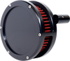 FEULING PARTS BA Slim Air Cleaner Kit - Black with Red Filter for 2008-2017 Twin Cam Engines (Part 5453-S)
