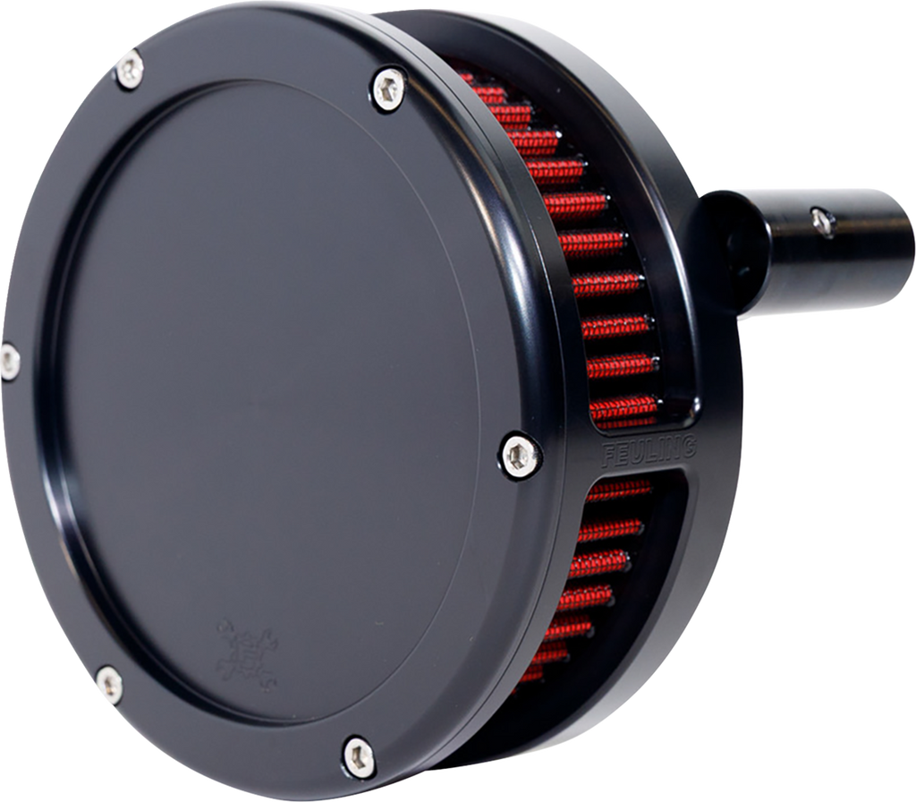 FEULING PARTS BA Slim Air Cleaner Kit - Black with Red Filter for 2008-2017 Twin Cam Engines (Part 5453-S)