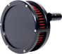 FEULING PARTS BA Slim Air Cleaner Kit - Black with Red Filter for 2008-2017 Twin Cam Engines (Part 5453-S)