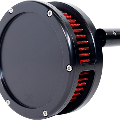 FEULING PARTS BA Slim Air Cleaner Kit - Black with Red Filter for 2008-2017 Twin Cam Engines (Part 5453-S)