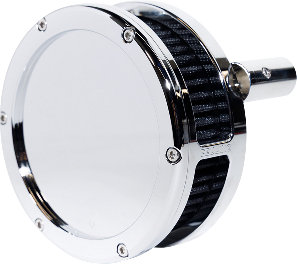 FEULING PARTS BA Slim Air Cleaner Kit - Chrome with Black Filter for Twin Cam 5547-S