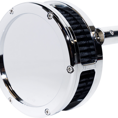 FEULING PARTS BA Slim Air Cleaner Kit - Chrome with Black Filter for Twin Cam 5547-S