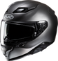 HJC F71 Helmet Solid Semi-Flat Titanium Large with Smart Bluetooth System