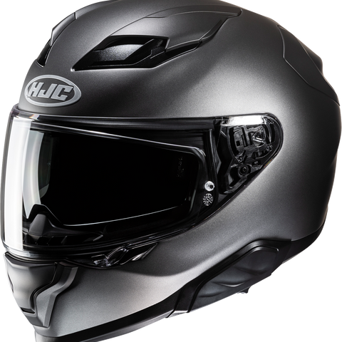 HJC F71 Helmet Solid Semi-Flat Titanium Large with Smart Bluetooth System