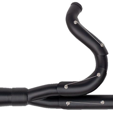 TRASK TM-5000BKBK 2-into-1 Assault Exhaust System with Black Finish