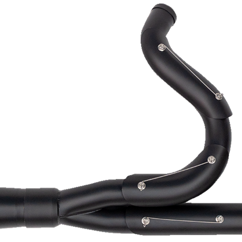 TRASK TM-5054BKBK 2-Into-1 Assault Exhaust System – Full Black on Black
