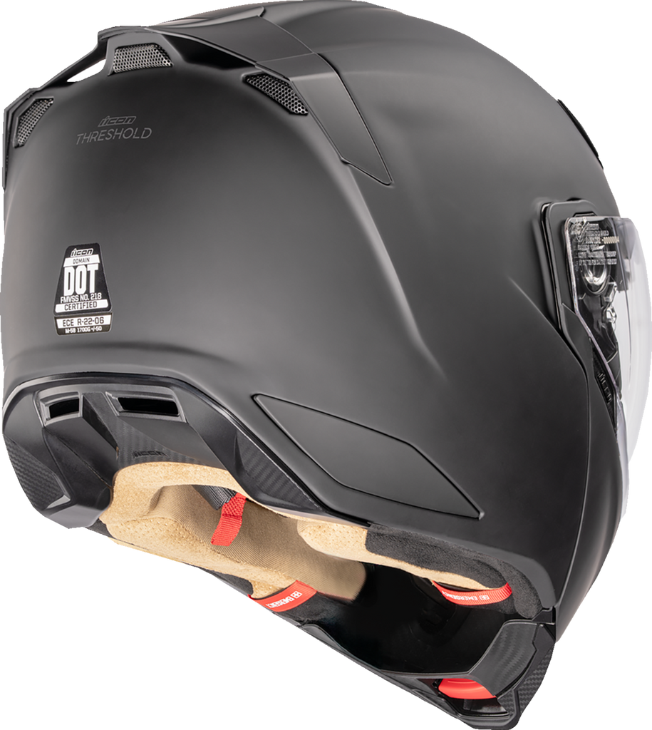 ICON Threshold™ Modular Helmet 2XL Solid Matte Black with Clear and Smoke Shields