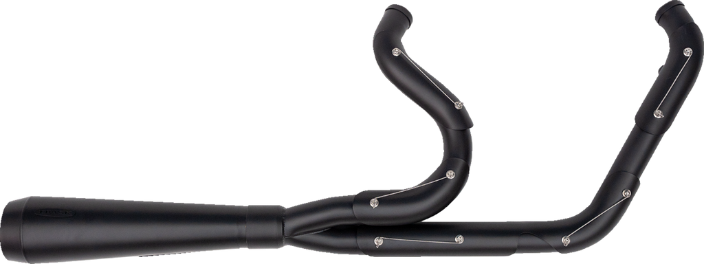 TRASK Assault 2-into-1 Exhaust System, Full Black on Black, TM-5052BKBK