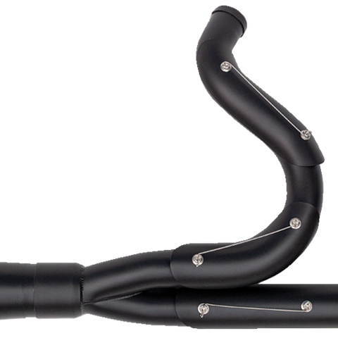 TRASK Assault 2-into-1 Exhaust System, Full Black on Black, TM-5052BKBK
