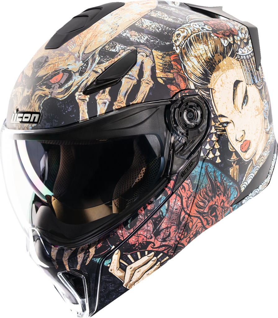 ICON Threshold™ Modular Helmet Odokuro Black 3XL – Advanced Safety and Comfort