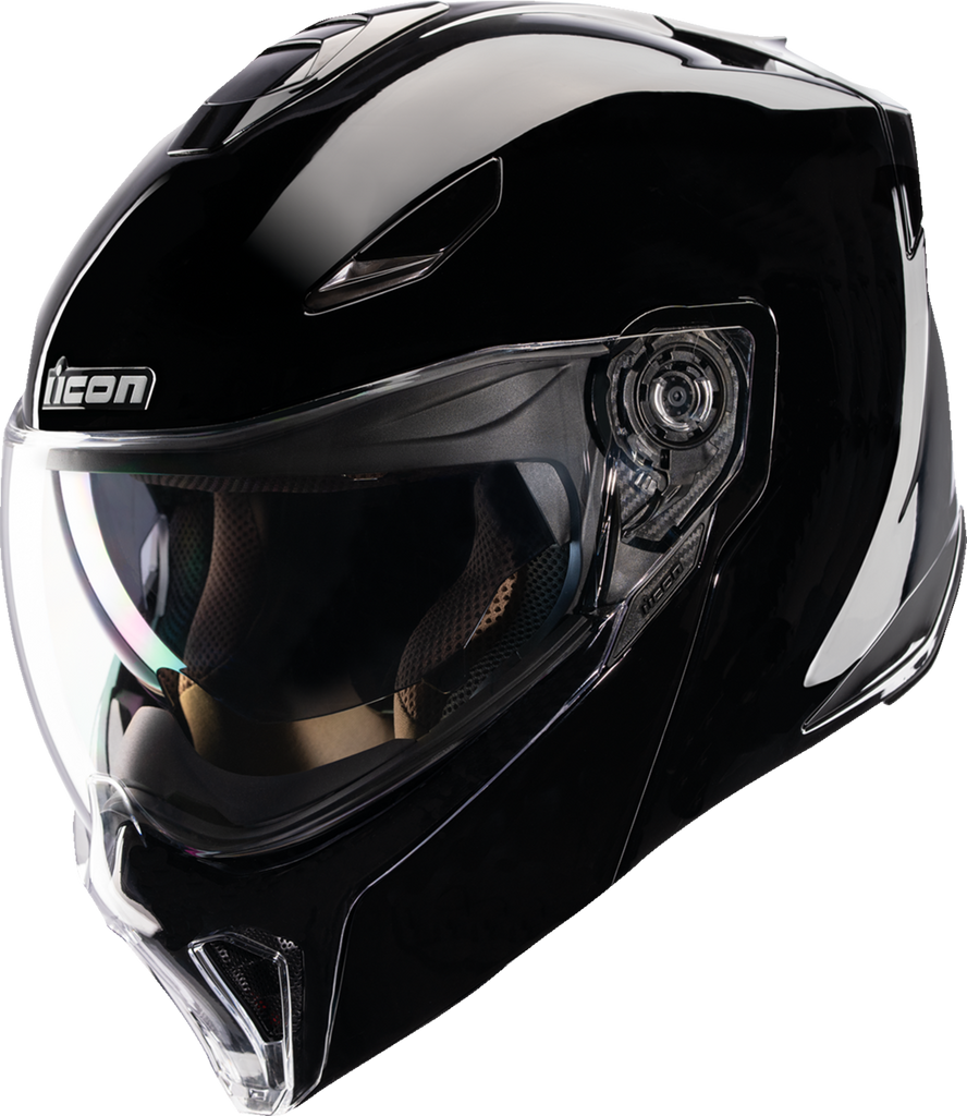 ICON Threshold™ Modular Helmet - Solid Gloss Black, Medium - Model 0100-2813