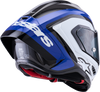 Alpinestars Supertech R10 Helmet - Arius Gloss Black/White/Blue - Size XS (Part #8203926-1647-XS)
