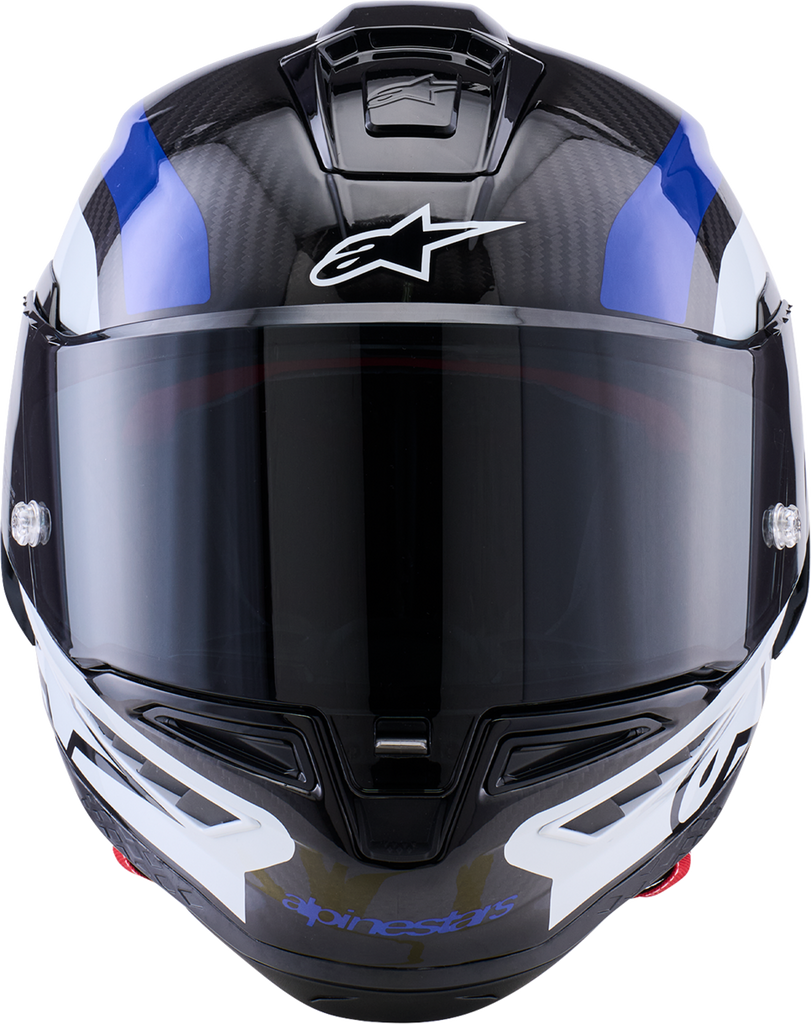 Alpinestars Supretech R10 Helmet - Arius Black/White/Blue, Small (Part #8203926-1647-S)