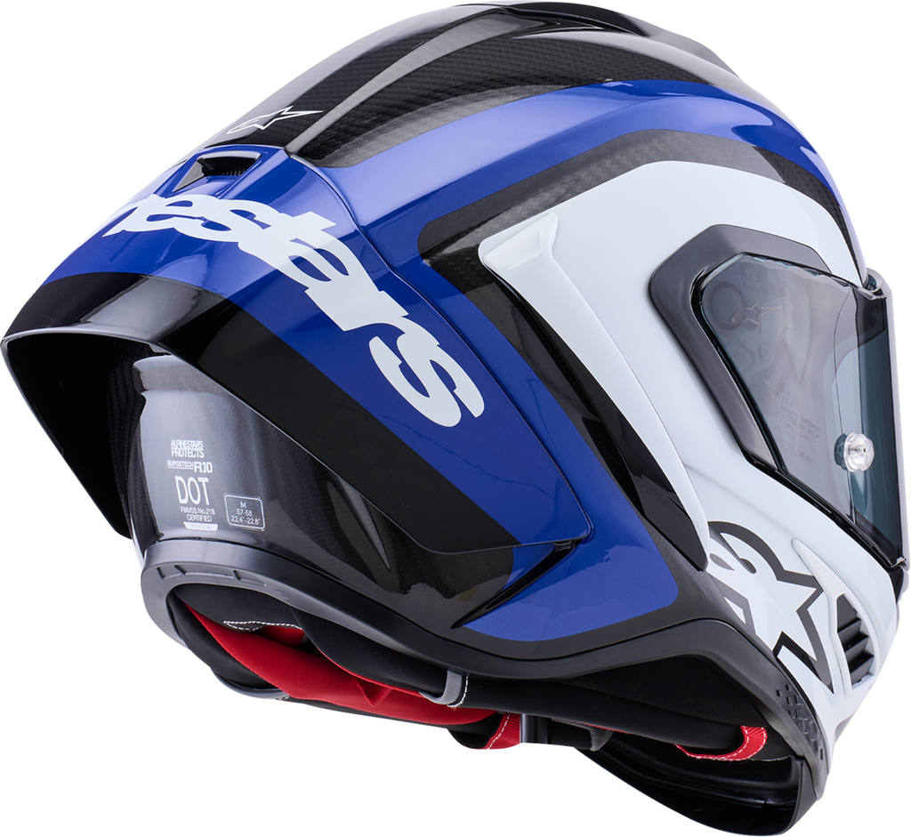 Alpinestars Supertech R10 Helmet - 2XL Arius Gloss Black/White/Blue