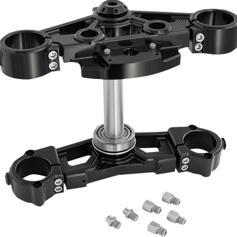Arlen Ness Black Triple Tree Kit for Touring Models, 7° Rake, Part Number 130-015