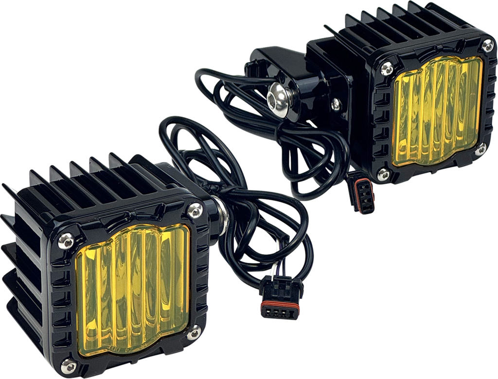CUSTOM DYNAMICS LED Turn Signals for Harley-Davidson Softail Low Rider ST - Selective Yellow Lens (Part Number: SD-LRST-FT-YB)