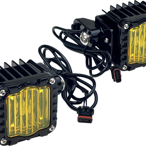 CUSTOM DYNAMICS LED Turn Signals for Harley-Davidson Softail Low Rider ST - Selective Yellow Lens (Part Number: SD-LRST-FT-YB)