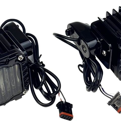 CUSTOM DYNAMICS LED Turn Signals for Harley-Davidson Softail Low Rider ST - Smoke Lens, Amber/White, Part SD-LRST-FT-AW