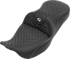 SADDLEMEN Roadsofa™ Seat for FLH/FLT 2008-2025 with Dragon Stitch and White Stitch - Part 808-07B-20806