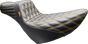 LE PERA Tailwhip Daddy Long Legs Seat with Double Diamond Gold Stitch for FL/FX 2018-2026 - Part Number LYR-580DLDD-GD02